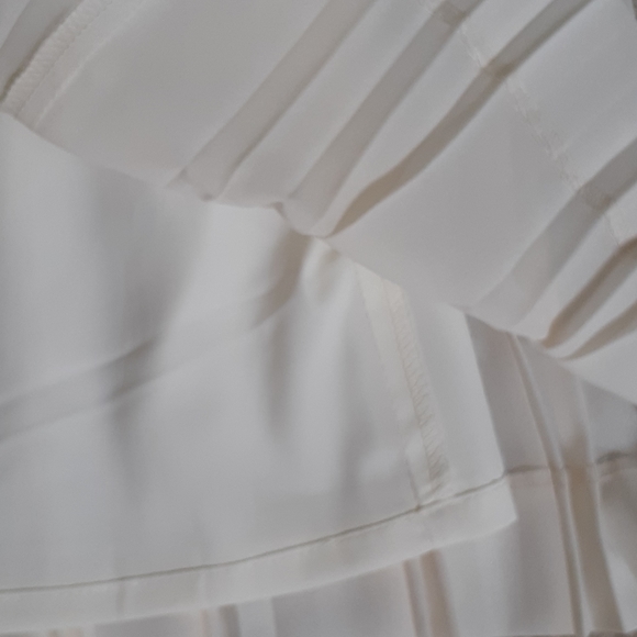 J. Crew Stitched Down Pleated Skirt in Cream - Picture 5 of 5